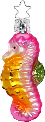Produktbild von Christbaumschmuck Glas Seepferdchen 7,5cm bunt
