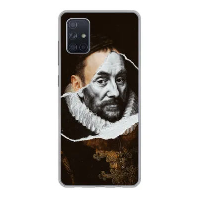 Produktbild von MuchoWow® Handyhülle Schutzhülle Hülle für Samsung Galaxy A71 Wilhelm von Oranien - Alte Meister - Adriaen Thomasz Silikon Softcase Handy Hülle - Kartenbesitzer
