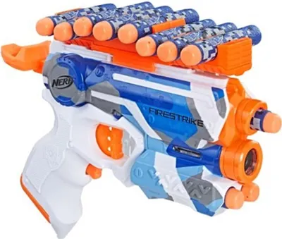 Immagine prodotto di Pistola Nerf Elite Firestrike con mirino laser blu e bianco