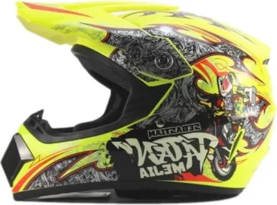 Obrázek produktu pro Cross helma Přilba Dětská přilba Motocyklová přilba Motocross Mejia žlutá Motocykl velikost XS