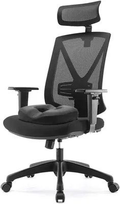 Produktbild von Orthopädisches Sitzkissen, Donut Kissen Sitzkissen, Ergonomisches Ringkissen, Hämorrhoiden Donut-Sitzkissen, Atmungsaktiv, Schwarz