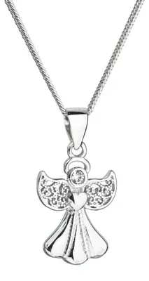Produktbild von Silver Angel Necklace with Swarovski Crystal 32077.1