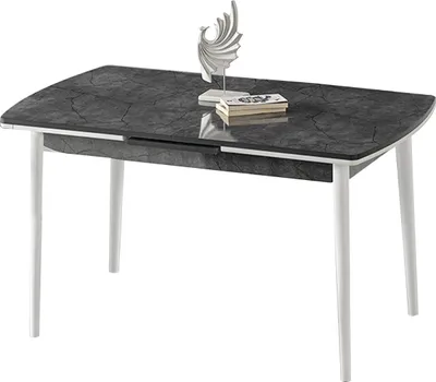 Produktbild von Skye Decor, Toskana - Anthracite, White, Ausziehbarer Esstisch, Anthrazit, 100 % MELAMINBESCHICHTETE SPANPLATTEN, 132 x 79 x 76,5 cm