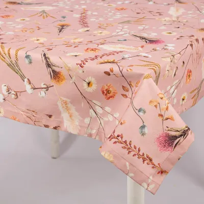 Produktbild von Tischdecke Dried Flower Romance aus BW rosa in versch. Größen Größe 130x160cm