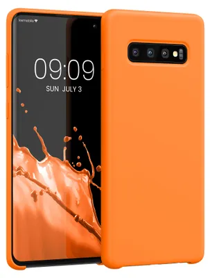 Produktbild von kwmobile Handyhülle für Samsung Galaxy S10 Plus / S10+ Hülle - Case Silikon - Kabelloses Laden - Schutzhülle Cover in Fruity Orange