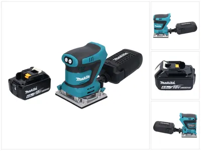 Produktbild von Makita DBO 482 G1 Akku Schwingschleifer 18 V 112 x 102 mm + 1x Akku 6,0 Ah - ohne Ladegerät