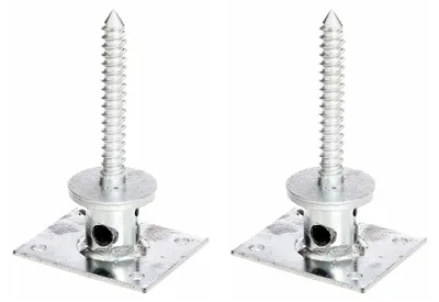 Zdjęcie produktu dla Alberts 2 x wsporniki słupków, do przykręcenia, długość śruby 120 mm, rura Ø 42 mm, ocynkowana ogniowo