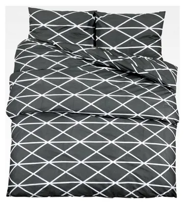 Produktbild von Bettwäsche Set Bettgarnitur Bettbezug Kissenbezug Deckenbezug n Pflegeleicht Knitterfrei Grau 135x200cm Baumwolle