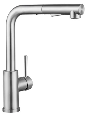 Immagine prodotto di Rubinetto per acqua, alta pressione, miscelatore da cucina estraibile con doccetta, girevole a 360°