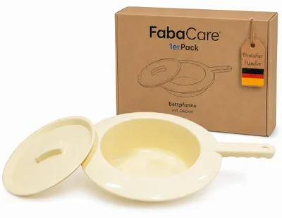Produktbild von Bettpfanne mit Deckel von FabaCare, Steckbecken, Steckbecken für die Pflege