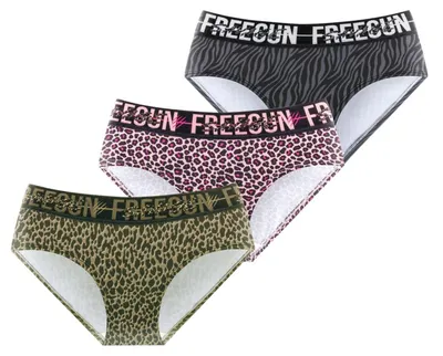 Productafbeelding van FREEGUN meisjesonderbroeken, sportmodel, 3-pack, beige, maat 81 (14/16 jaar)
