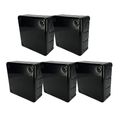 Obrázok produktu pre 5x krabica na povrch 118x118x46 IP55 12 káblových vstupov s gumovým tesnením čierna VP-51 EDO777932 EDO Technic