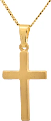 Produktbild von Gold Anhänger Kreuz  mit Goldkette massiv 333 - 8 Karat Gold 50 cm