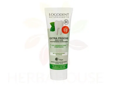 Obrázek produktu pro LOGONA 02510, Zubní pasta proti plaku, 75 ml, Dospělý, Heřmánek, Máta peprná, Aqua (Water), Calcium Carbonate, Glycerin, Silica, Sodium Cocoyl Glutamate, Maris Sal (Sea Salt),...