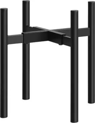 Produktbild von INF Schwarzer Metall Pflanzenständer - Verstellbarer Blumentopfhalter