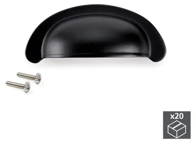 Immagine prodotto di Maniglie per Mobile Interasse 64 mm Zama Nero 20 Pezzi Emuca
