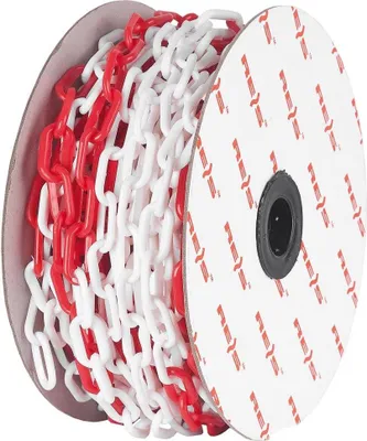 Image de chaîne de délimitation rouge/blanc de 25 m