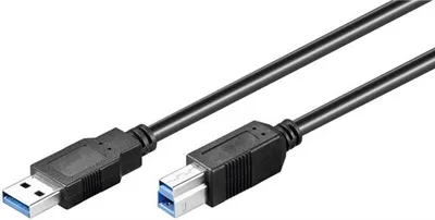 Immagine prodotto di 10X Goobay 93655 Cavo USB 3.0 SuperSpeed, nero, 1,8 m - Spina USB 3.0 (tipo A) > Spina USB 3.0 (tipo B)