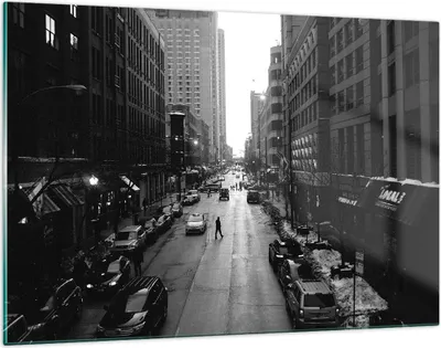 Produktbild von Bilder auf glas - Stadt Straße Haus - 120x80cm - Glasbilder - Wandbilder - Kunstdruck - zum Aufhängen bereit - Wanddekoration aus Glas - Glas Bilder - Wandbild auf Glas - Einteilig - GAA120x80-3688