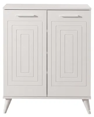 Immagine prodotto di Armadio per scarpe bianco in legno, scaffali eleganti, mobili per l'ingresso