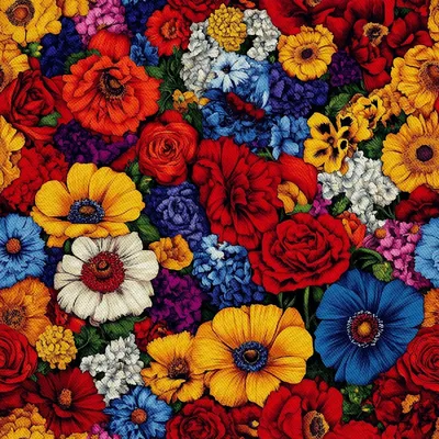 Immagine prodotto di OUTDOOR DEKOSTOFFE OXFORD - Motivo Fiori colorati | DX18039