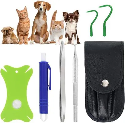 Produktbild von Famanu Zeckenentferner mit Etui - für Hunde und Katzen - hygienische Zeckenentfernung