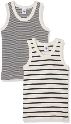 Immagine prodotto di Petit Bateau, canottiera per bambini, confezione da 2 pezzi. Multicolore