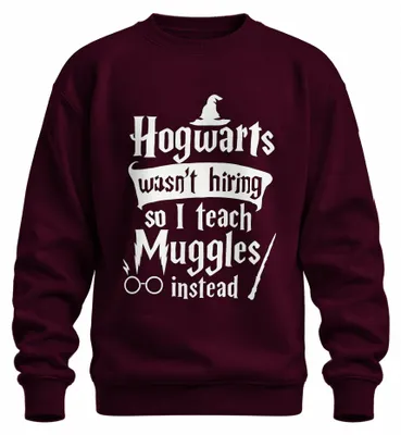 Zdjęcie produktu dla Hogwart nie zatrudniał Mugoli Zauberer Lehrer Halloween Kostüm Bluza Uni , bordowy, 3XL
