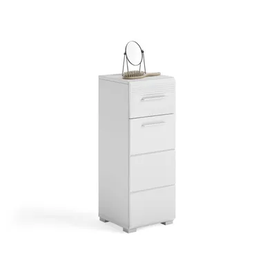Produktbild von Linus Badschrank 1 Tür, 1 Schublade Hochglanz weiß,weiß.