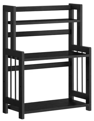 Produktbild von SONGMICS Gewürzregal mit 3 Ebenen, Küchenregal, Aufbewahrungsregal, für Arbeitsplatte, Bambusgestell, für Küche, Esszimmer, Büro, ebenholzschwarz OFS047B02