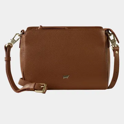 Produktbild von Umhängetasche HANNA Umhängetasche mit Reißverschluss braun Damen - Leder
