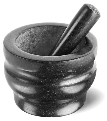 Produktbild von Mörser mit Stößel – Schwarzer Granit – 140 mm – Kleines Set