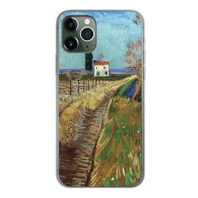 Produktbild von MuchoWow® Handyhülle Schutzhülle Hülle für iPhone 11 Pro Weg durch ein Weidenfeld - Vincent van Gogh Silikon Softcase Handy Hülle - Handy