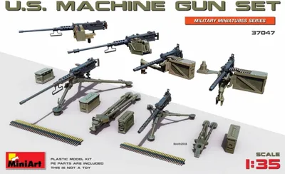 Produktbild von MiniArt 1:35 US Maschinengewehr Set (6) Plastik Modellbau