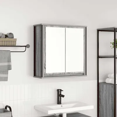 Obrázek produktu pro vidaXL Koupelnová nástěnná skříňka se zrcadlem Grey Sonoma 60x21x60 cm