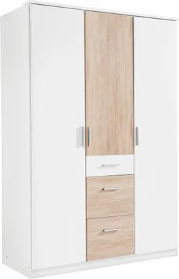 Produktbild von Kleiderschrank Joker Drehtürenschrank Ausführung wählbarWeiß / Eiche Sägerau
