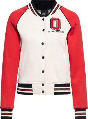 Produktbild von Queen Kerosin College Jacke - Blanko Cream-Red S