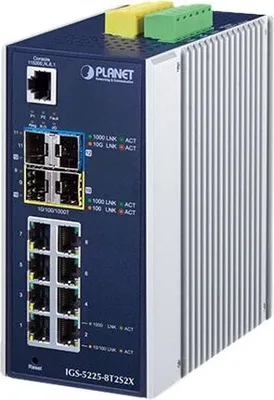Produktbild von PLANET IGS-5225-8T2S2X, Managed, L3, Gigabit Ethernet (10/100/1000), Wandmontage