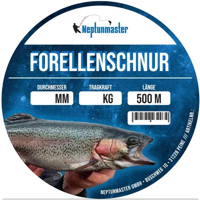 Produktbild von Neptunmaster Forellenschnur - 500m monofile Angelschnur, Durchmesser/Tragkraft:0.18mm / 3.4kg