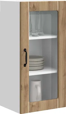 Produktbild von vidaXL Wandglas-Schrank PORTO 2 pcs Artisan-Eiche 40 x 31 x 80 cm