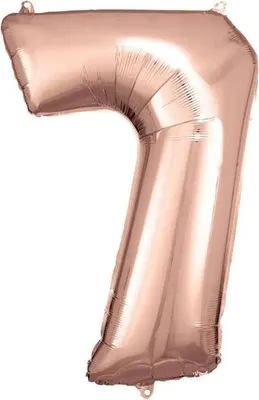 Produktbild von Folienballon Zahl 7 rose gold 58x88cm