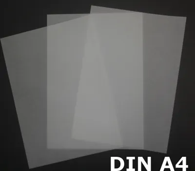 Produktbild von 25 Blatt DIN A4 Transparentpapier Farbe Hochweiss Zanders Spectral 100g/m² exzellente Durchsicht, sehr gute Qualität, mögliche Verwendung: Einladungen, Visitenkarten, Einlegeblätter für Alben, Fotoalben, Gutscheine, Fensterbilder, Bastelarbeiten und vieles mehr