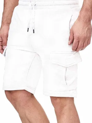 Produktbild von Tazzio Herren Cargo Sweatshorts 18605 (Weiß, L)