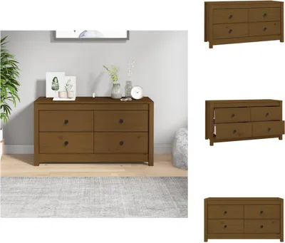 Obrázek produktu pro vidaXL Příborník medově hnědý 100x40x54 cm borovicový masiv - Příborníky