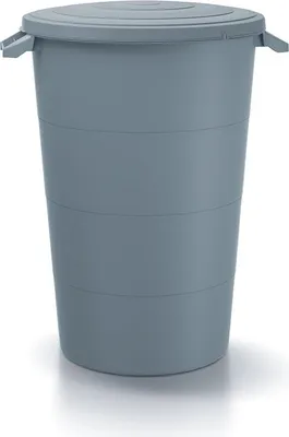 Obrázok produktu pre Plastová nádoba s úchytmi SMOOTH svetlo šedá 120l