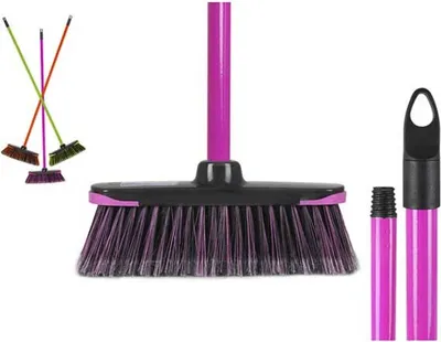 Image de Balai Quttin avec manche Neon Dark Supernet 120 cm rose  Rose taille unique
