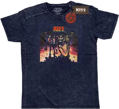 Obrázok produktu pre Kiss Destroyer (Wash Collection) Navy Blue XL Tričko