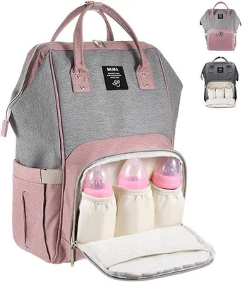 Productafbeelding van Luiertas voor baby's - Waterdichte reistas met geïsoleerde zakken en grote capaciteit