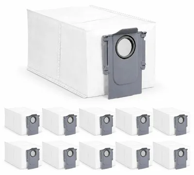 Immagine prodotto di 10 sacchetti di ricambio per aspirapolvere Roborock S7, S8, Pro Plus, Ultra, Max, compatibili con la base di ricarica