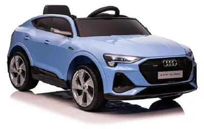 Immagine prodotto di Veicolo per bambini - Auto elettrica "Audi E-Tron" - licenza - batteria 12V7AH e 4 motori - 2.4Ghz + MP3 + pelle + EVA blu